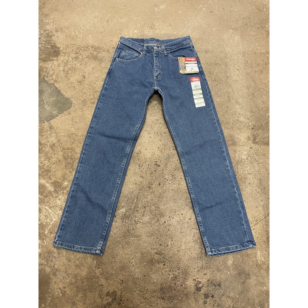 Wrangler Five Star Heritage‎ Jeans Mens Medium Wash Regular Fit Stretch 29x30